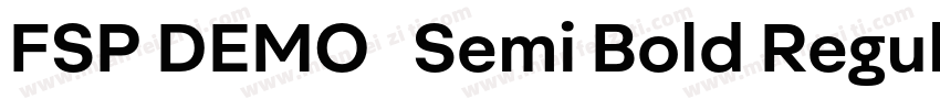 FSP DEMO   Semi Bold Regular字体转换